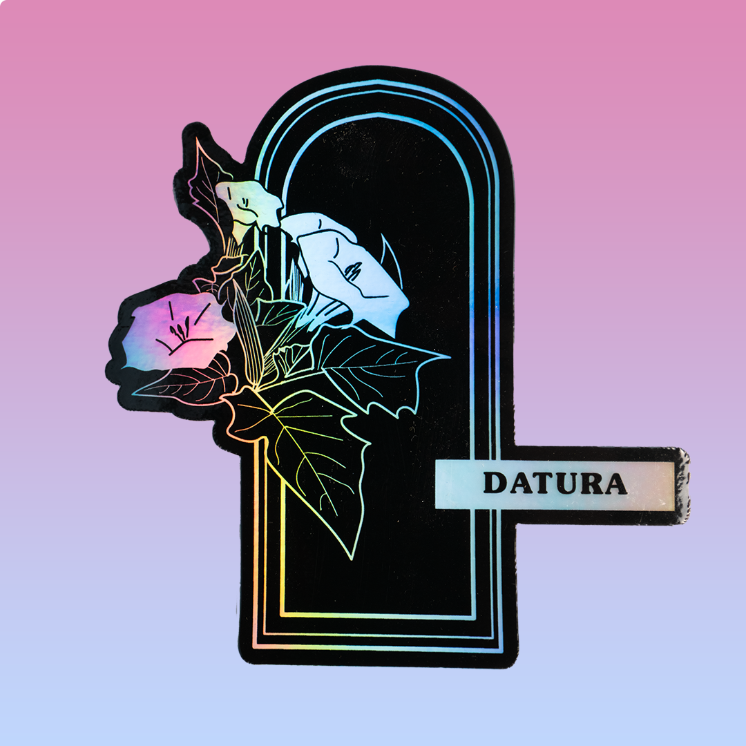 Datura - Plant Ally Reliquary Holographic Sticker